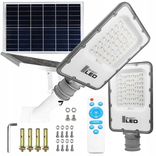 Uličná lampa - Pouličné svietidlo 100 W 2800 lm na solárne napájanie